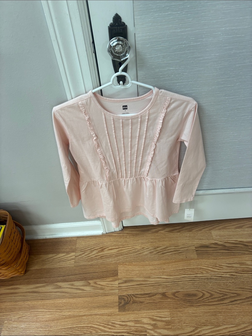 Tea Collection Light Pink Long-Sleeve Peplum Top